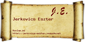 Jerkovics Eszter névjegykártya