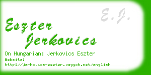 eszter jerkovics business card
